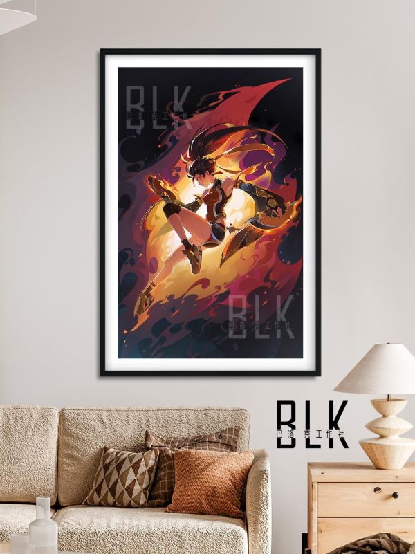 【海外代購】巴洛克 《安燃》Anran無漾鬥陣先鋒ow暴雪動漫裝飾冰箱貼 