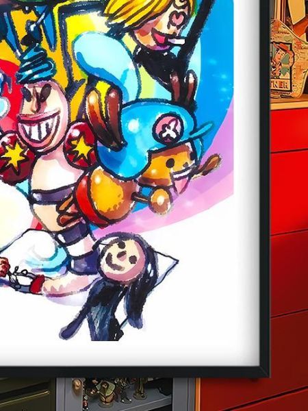 【海外代購】巴洛克《畫師魯夫》魯夫娜美羅賓索隆山治喬巴海賊王onepiece裝飾冰箱貼 