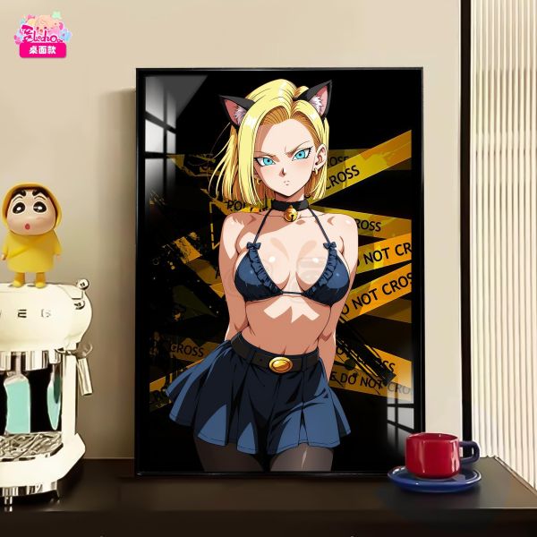 【海外代購】阿喵畫社 貓娘 18號全景裸眼3D 8k主題超清全景3D裝飾畫 護腕滑鼠墊 冰箱貼 