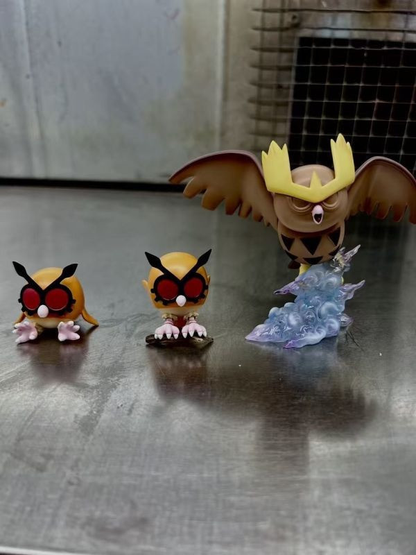 【海外代購】EC 寶可夢圖鑑1/20 貓頭鷹進化組（3隻一組） 