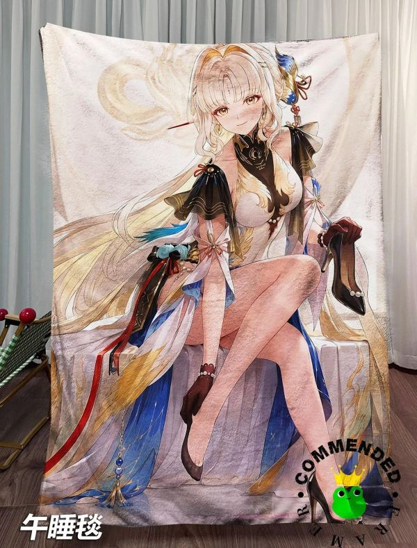 【海外代購】皇呱 《羽履閒時》鳴潮穗穗羽履閒時裝飾畫 午睡毯 地毯 