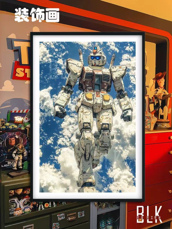 【海外代購】巴洛克《戰損鋼彈》GUNDAM敢達元祖鋼彈rx-78機動戰士鋼彈動畫裝飾畫冰箱貼 