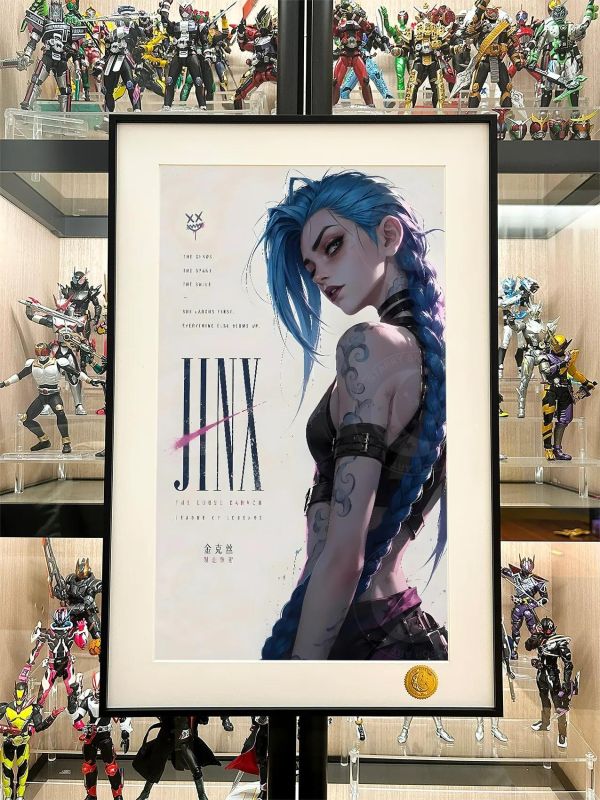 【海外代購】星空《Jinx》英雄聯盟LOL暴走蘿莉雙城之戰裝飾畫 