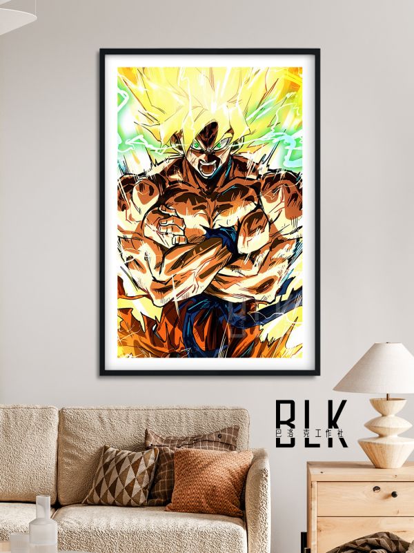 【海外代購】巴洛克 《超賽悟空》七龍珠超級賽亞人Dragon Ball卡卡洛特動漫裝飾畫冰箱貼 