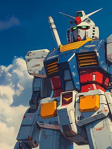【海外代購】巴洛克 《天空鋼彈》GUNDAM敢達元祖鋼彈rx-78機動戰士鋼彈動畫裝飾畫 