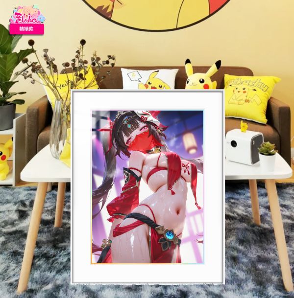 【海外代購】阿喵畫社 羞羞 花火 展館級8k超清精裱畫 