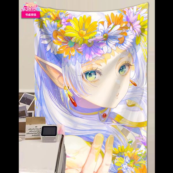 【海外代購】阿喵畫社 花海 芙莉蓮與辛美爾 8k雙聯組合高清裝飾畫 