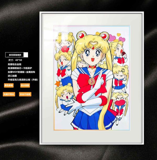 【海外代購】阿喵畫社 月月月野兔 展館級8k超清精裱畫 滑鼠墊 牆面掛毯 床頭地墊 