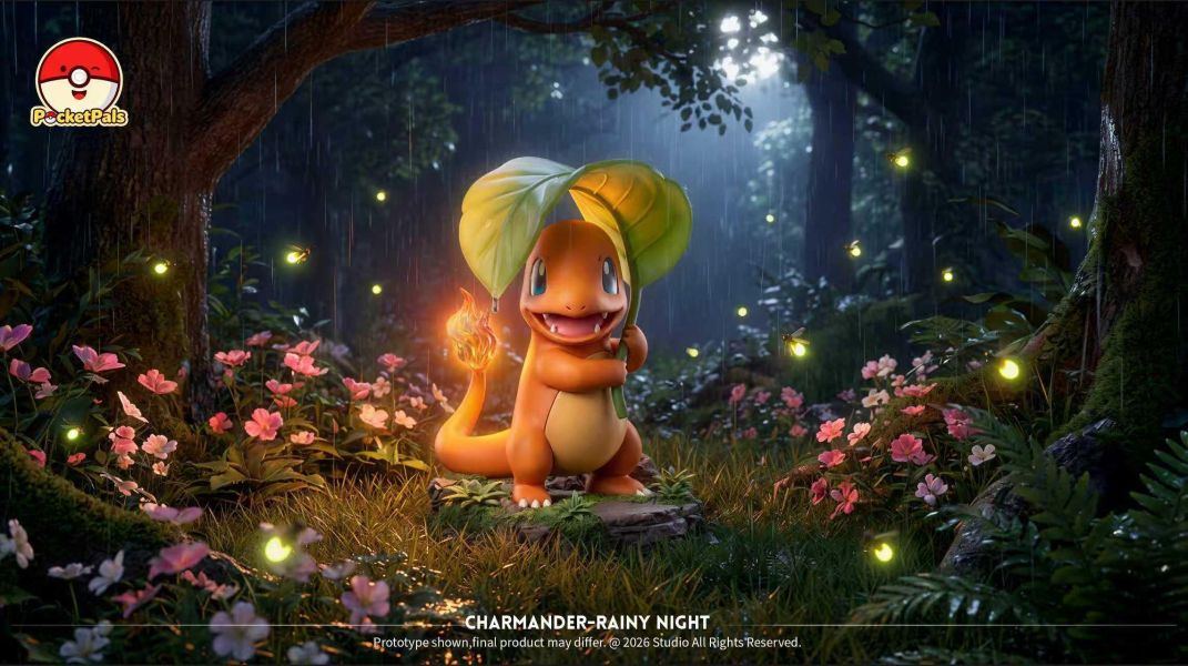 【預留請洽客服】PocketPals 口袋夥伴 小火龍 雨中微光 