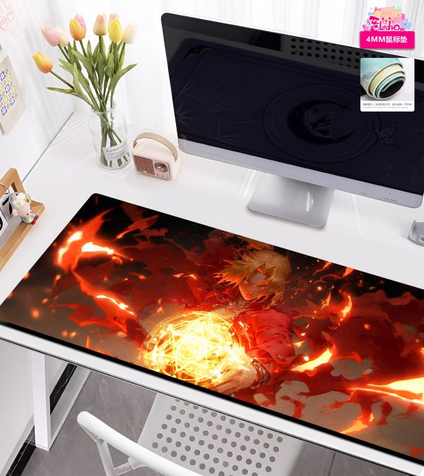 【海外代購】阿喵畫社 緋紅 鋼之鍊金術師 愛德華 展館級8k超清精裱畫 滑鼠墊 