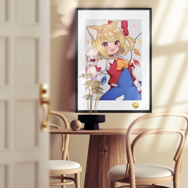 【海外代購】皇呱《貓耳芙蘭》東方紅魔鄉超過495歲的吸血鬼裝飾畫 午睡毯 地毯 