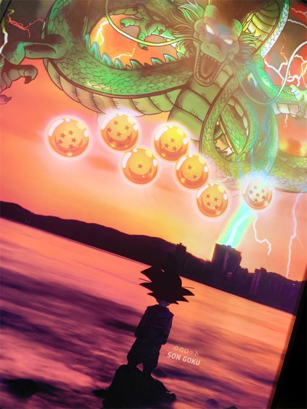 【海外代購】神秘畫廊 神龍悟空 光導透光畫01 