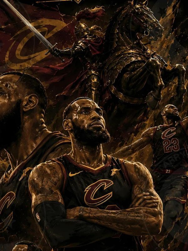 【海外代購】星空 《王朝-詹姆斯》NBA小皇帝裝飾畫 