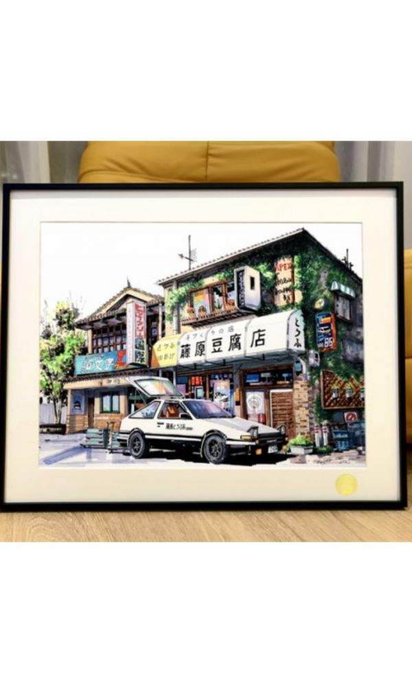 【海外代購】【55*44CM】星空 昭舞 頭文字D AE86藤原拓海 裝飾畫 