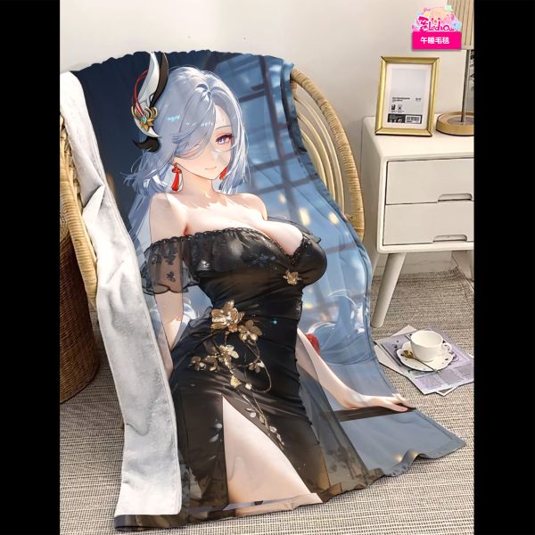 【海外代購】阿喵畫社 墨紗韻 申鶴 8k超大高清裝飾畫 等身枕 床頭地墊 午睡毛毯 