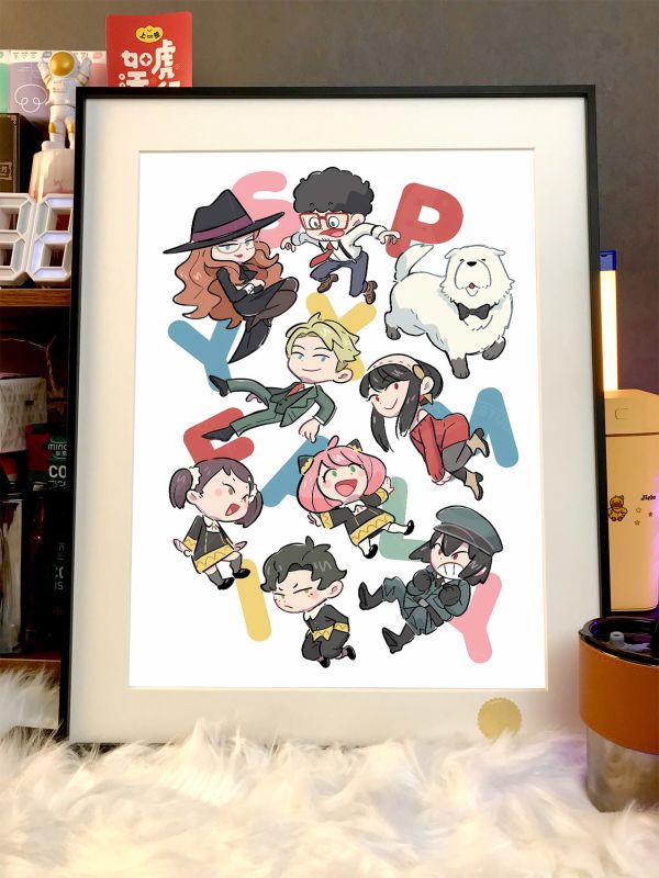 【海外代購】星空《Q版過家家》間諜過家家阿尼亞福傑黃昏約爾Anya動畫二次元裝飾畫 