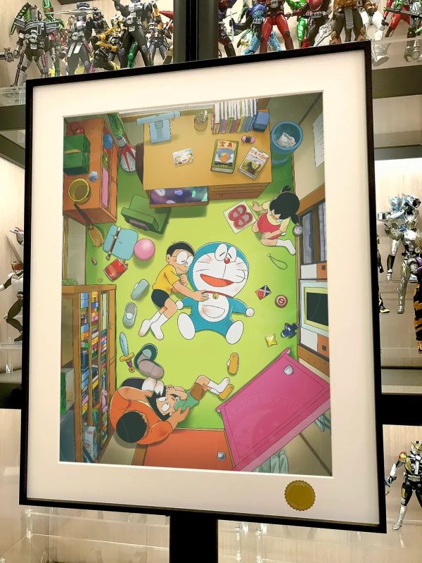 【海外代購】星空《哆啦之家》哆啦A夢大雄靜香裝飾畫 