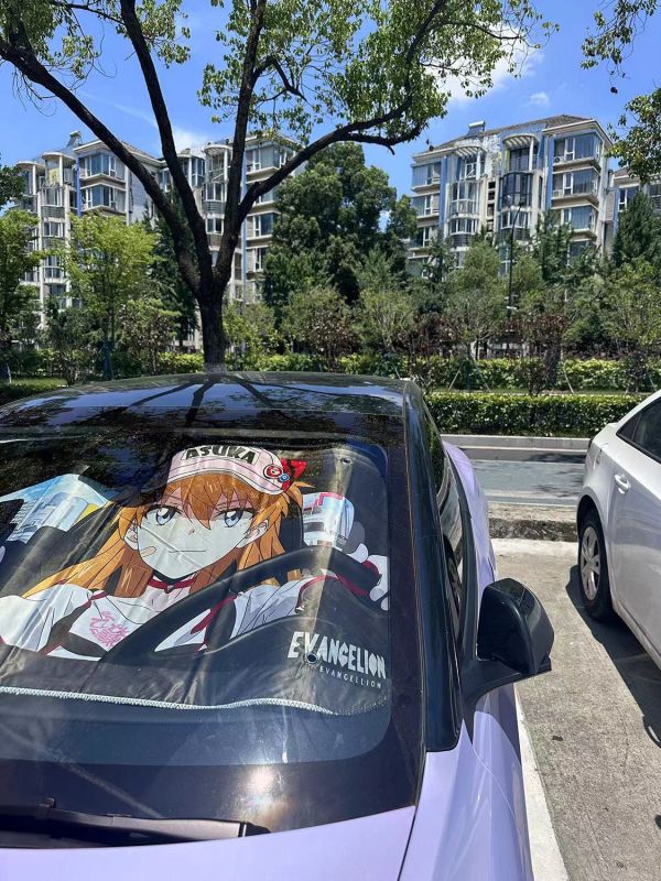 【海外代購】千鳥社 汽車遮陽前擋風玻璃隔熱明日香綾波麗EVA二次元防曬 