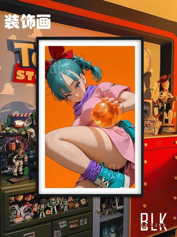 【海外代購】巴洛克 《龍珠布瑪》Bulma七龍珠裝飾畫冰箱貼 