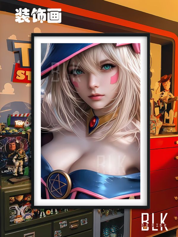 【海外代購】巴洛克 《魔法美少女》遊戲王武藤遊戲海馬天空龍卡牌三幻神動漫裝飾畫冰箱貼 