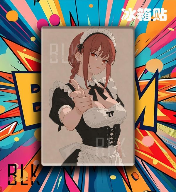 【海外代購】巴洛克 《女僕瑪奇瑪》鏈鋸人電鋸人reze電次帕瓦蕾塞裝飾畫冰箱貼 