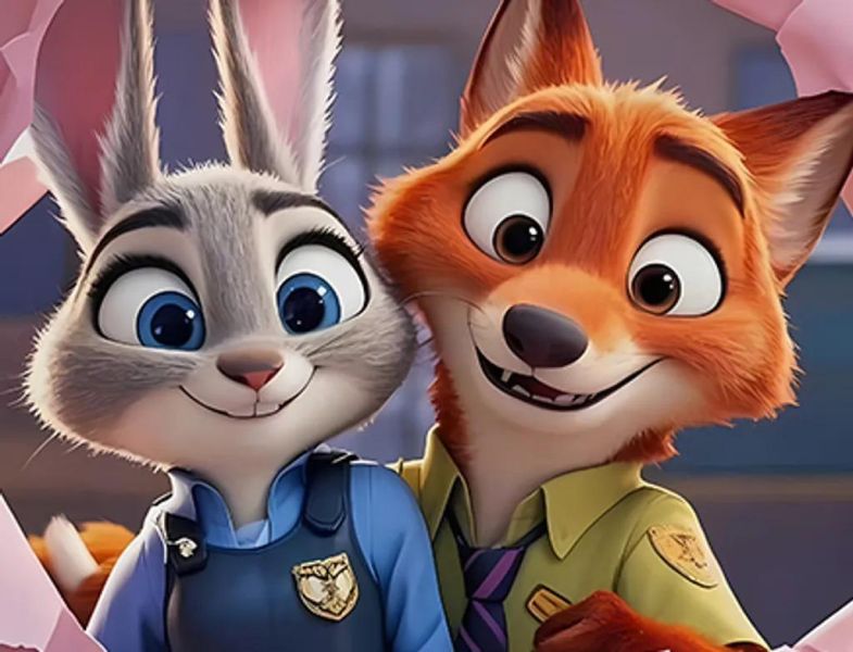 【海外代購】巴洛克 《粉色動物城》Zootopia2裝飾畫冰箱貼 