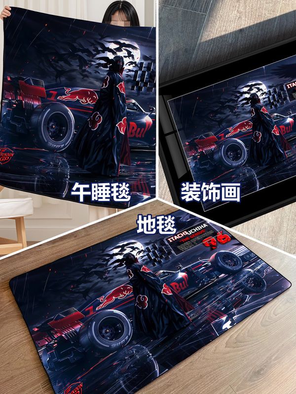 【海外代購】千鳥社 《鼬 賽車》宇智波鼬火影忍者曉組織賽車午睡毯地毯裝飾畫 