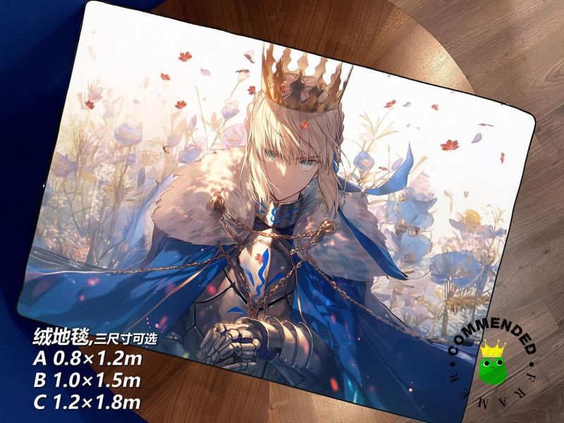 【海外代購】皇呱  《繁花與孤王》 Fate吾王 Saber繁花與孤王同人周邊裝飾畫 午睡毯 地毯 