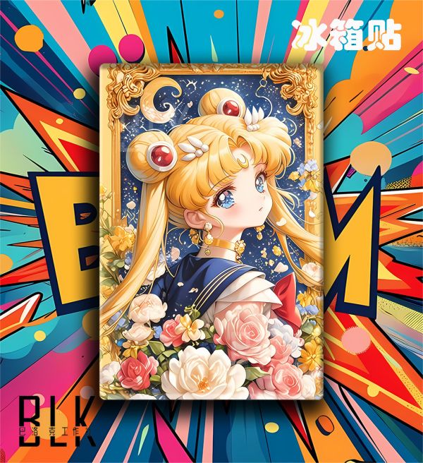 【海外代購】巴洛克 《花園水兵月》美少女戰士月野兔小兔倩妮迪公主Sailor Moon動漫裝飾畫冰箱貼 