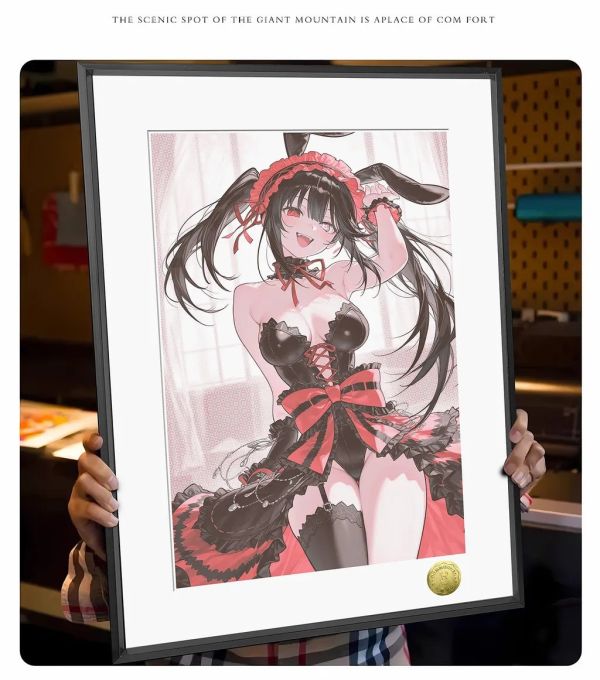 【海外代購】皇呱《可愛兔耳夢魘》約會大作戰時崎狂三裝飾畫 午睡毯 地毯 