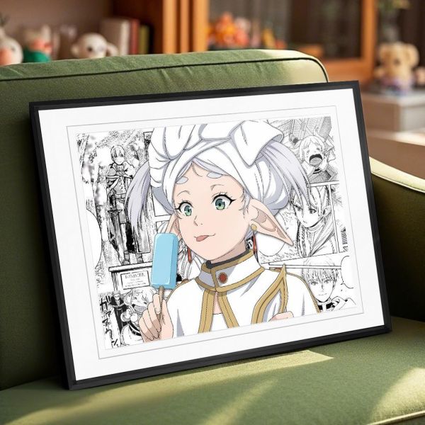 【海外代購】千鳥社 《芙莉蓮吃冰棒》 葬送的芙莉蓮Frieren吃冰棒精靈魔法使午睡毯地毯裝飾畫 