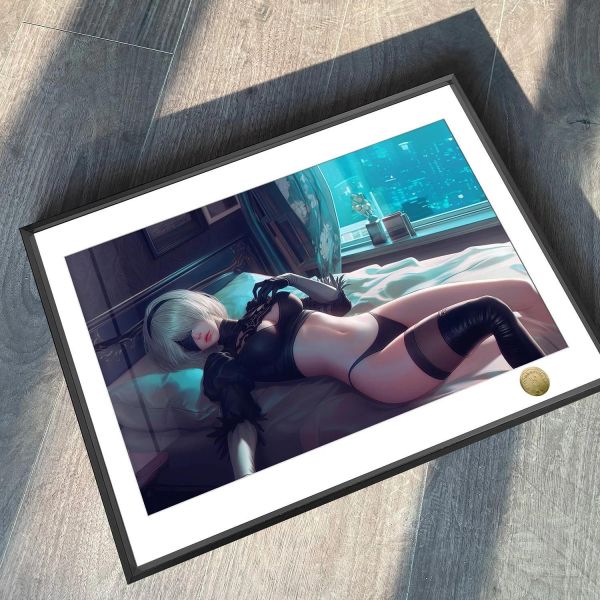 【海外代購】皇呱 《性感智能機械人》尼爾：自動人形尤爾哈2B裝飾畫 午睡毯 地毯 