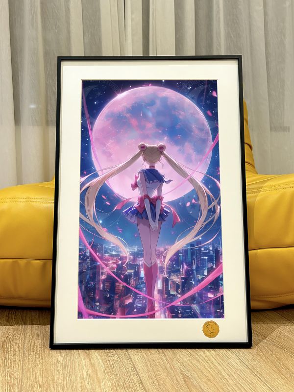 【海外代購】星空 《水冰月》美少女戰士月野兔動漫小兔裝飾畫 