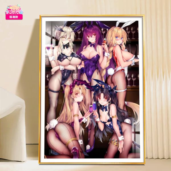 【海外代購】阿喵畫社 Fate兔女郎寫真群像 新品12K超清主題裝飾畫 