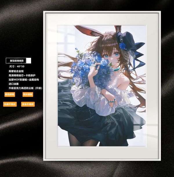 【海外代購】阿喵畫社 明日方舟 阿米婭 展館級8k超清精裱畫 午睡毛毯 牆面掛毯 床頭地墊 冰箱貼 