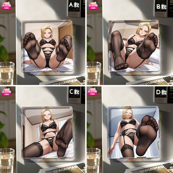 【海外代購】阿喵畫社 動畫冰箱貼第四十彈 龍珠18號 高透亞克力磁吸冰箱貼