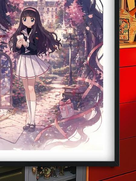 【海外代購】巴洛克 《知世剪影》百變小櫻小狼木之本櫻魔卡少女櫻庫洛牌動漫裝飾畫冰箱貼 