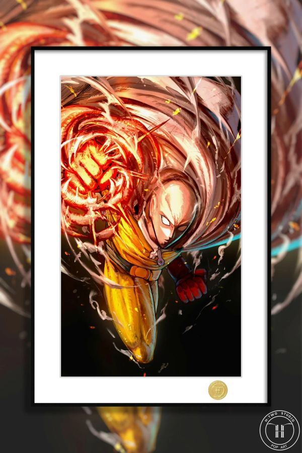 【海外代購】H2 《一拳超人》埼玉光頭大魔王裝飾畫 