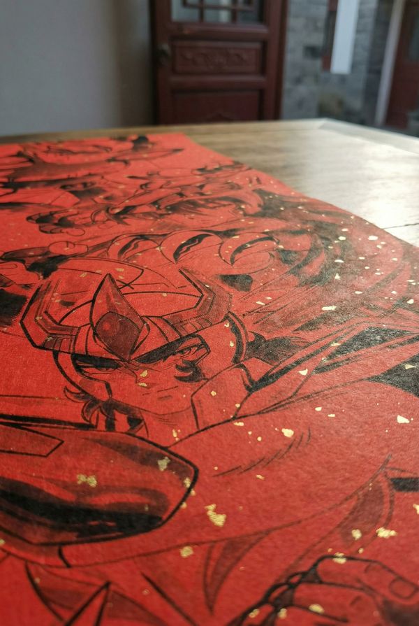 【海外代購】千鳥社 《聖鬥士春聯》 馬年春聯對聯春節年畫聖鬥士星矢黃金聖鬥士童虎沙加紫龍一輝 