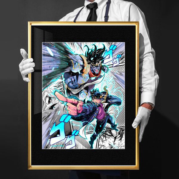 【海外代購】千鳥社 《星辰之拳》 JOJO的奇妙冒險空條承太郎星塵鬥士白金之星午睡毯地毯裝飾畫 