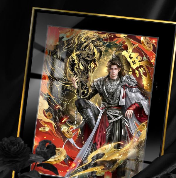 【海外代購】阿喵畫社 完美世界馬上轉運 石昊 精裱款展館級8k超清精裱畫 牆面掛毯 冰箱貼 