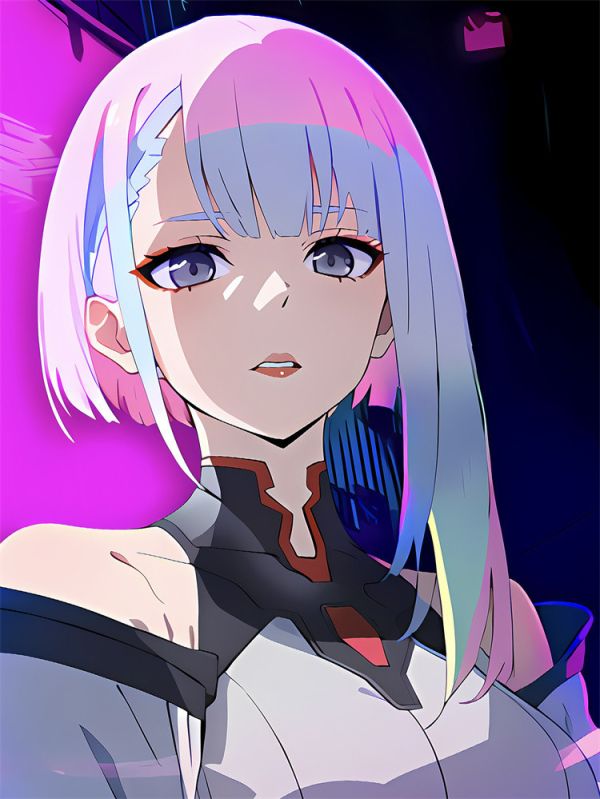 【海外代購】星空 露西 賽博龐克邊緣行者lucy月亮 裝飾畫 