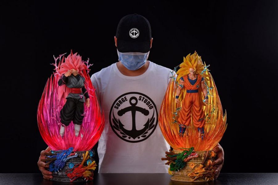 【海外代購】【60CM】巨浪 工作室首款龍珠gk 桃紅悟空 