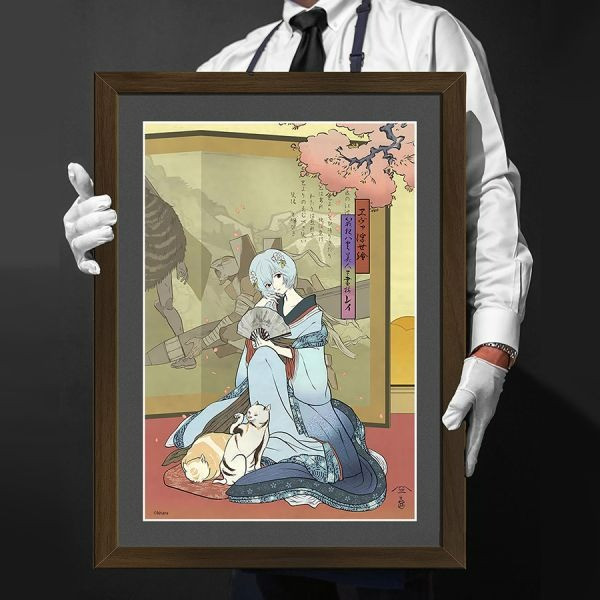 【海外代購】千鳥社 《綾波麗 浮世繪》EVA新世紀福音戰士午睡毯地毯裝飾畫 