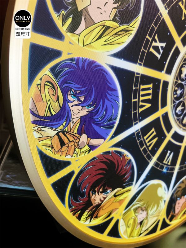 【海外代購】【50/60CM】神秘畫廊 黃金十二宮聖鬥士 特製圓形裝飾畫01 