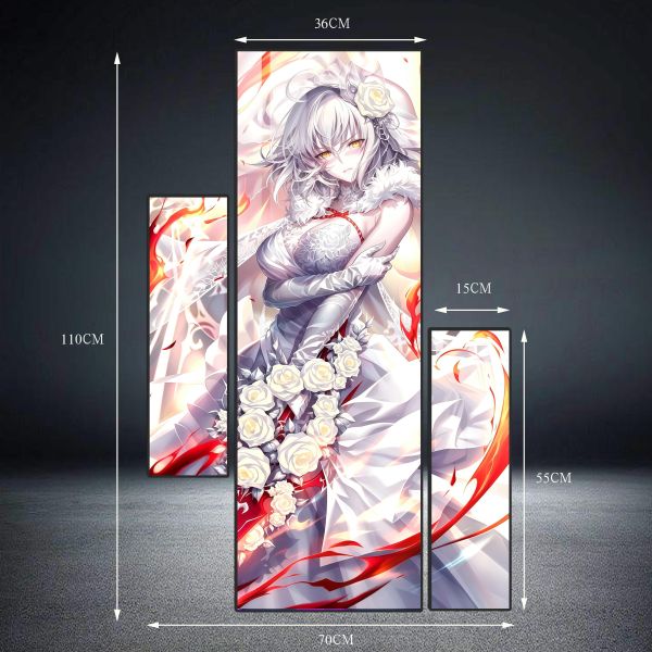 【海外代購】阿喵畫社 花嫁 FGO白紗貞德三宮格 新品三宮格裝飾 