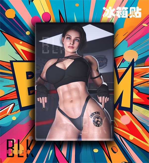 【海外代購】巴洛克《拳擊手吉爾》生化危機裝飾畫冰箱貼 