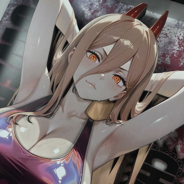 【海外代購】黑白畫映 B&W Chainsaw Man 帕瓦 泳裝立體裝飾畫 