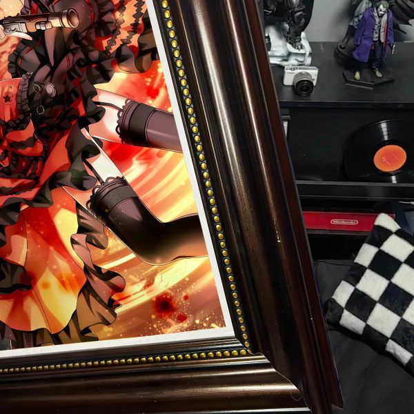 【海外代購】阿喵畫社 時崎狂三 復古框紀念牆壁桌面擺台 