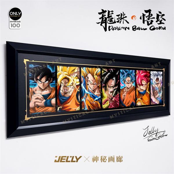 【海外代購】【130*49CM】神秘畫廊 Jelly 龍珠 悟空 長副藝術 裝飾畫 